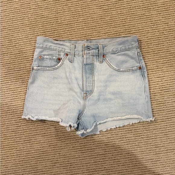 Levi's Blue Jean Shorts High-Waisted Cut-Off - Picture 1 of 2